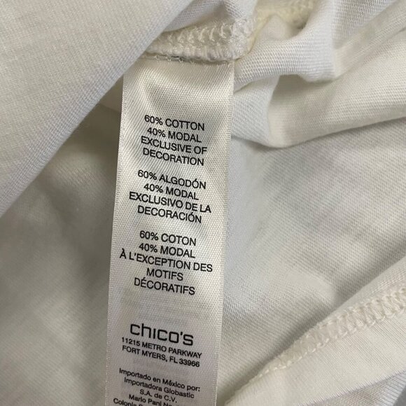 Zenergy by Chicos Womens Sequined Top Long Sleeve Multicolor Size XXL - Picture 9 of 9